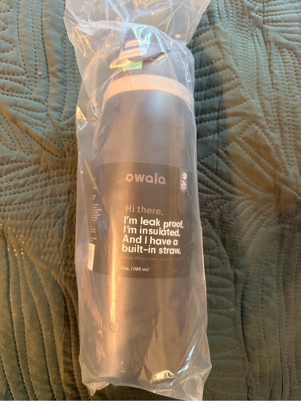 Owala Insulated Bottle with Built-In Straw — Slate Gray